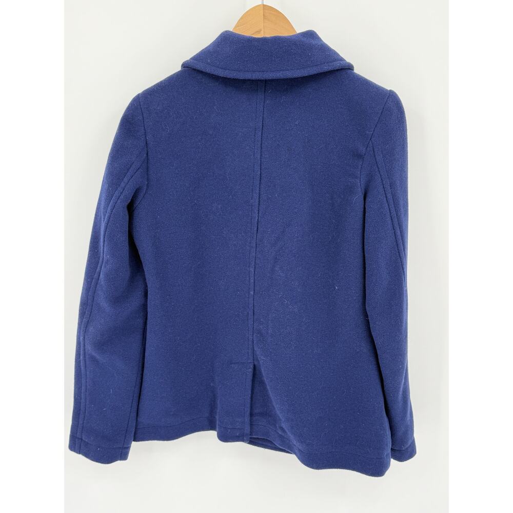 Aeropostale Women's Navy Wool Blend Classic Double Breasted Pea Coat Jacket M - Picture 3 of 5